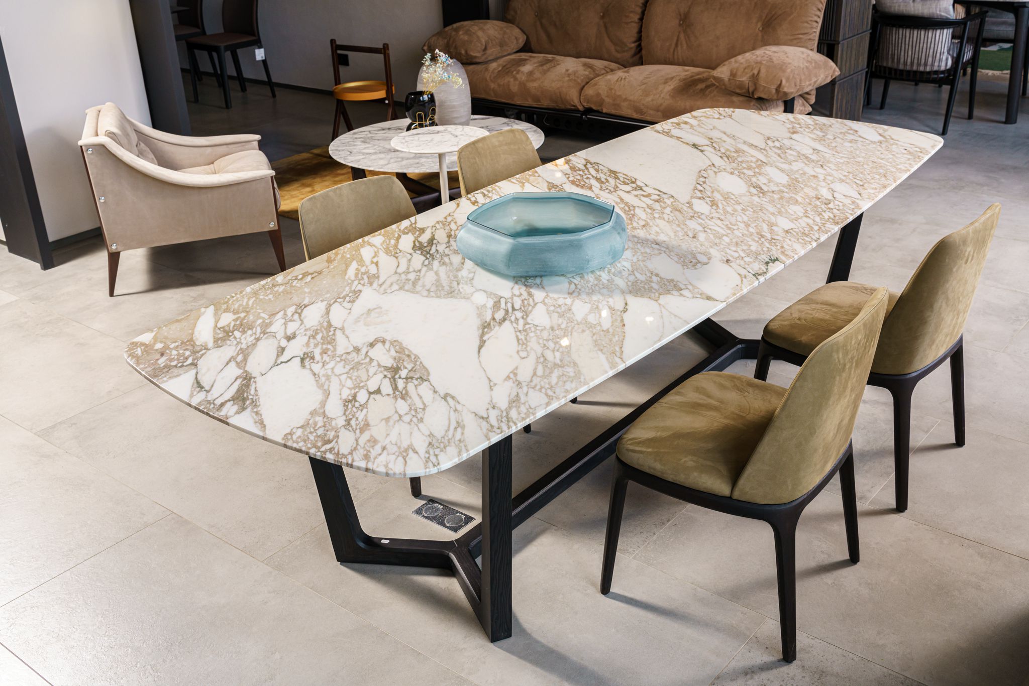 Стол Concorde calacatta oro glossy / olmo nero 240 — Poliform, мрамор, фото 6
