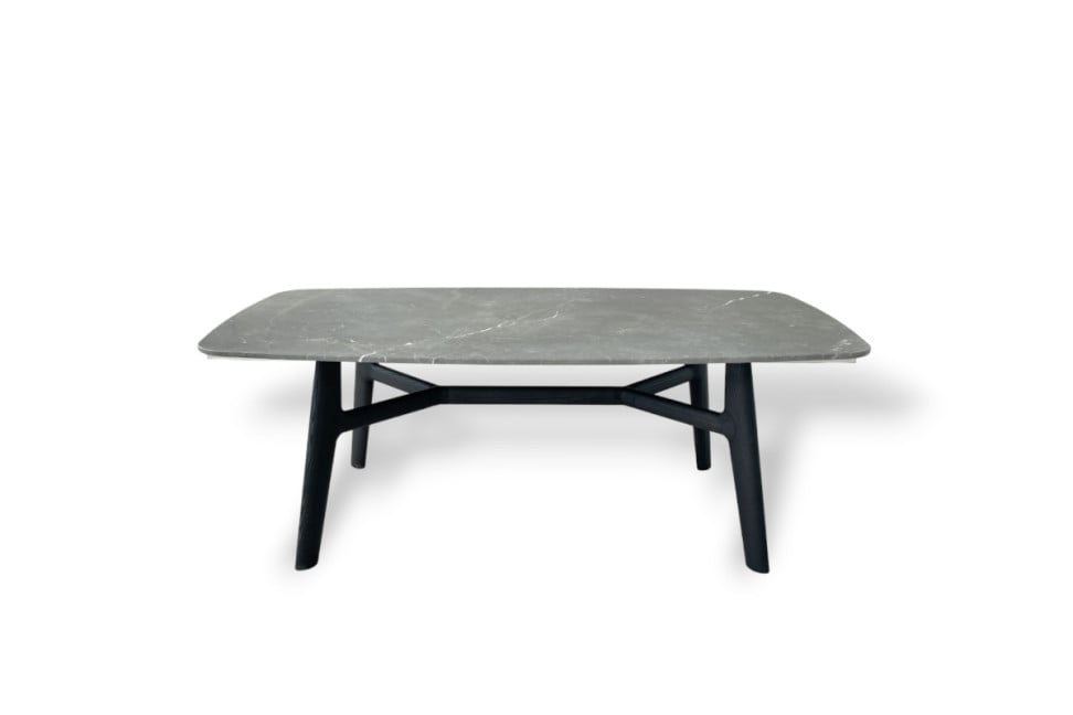 Стол Curve 245 Grey Stardust Matt — Poliform, кожа