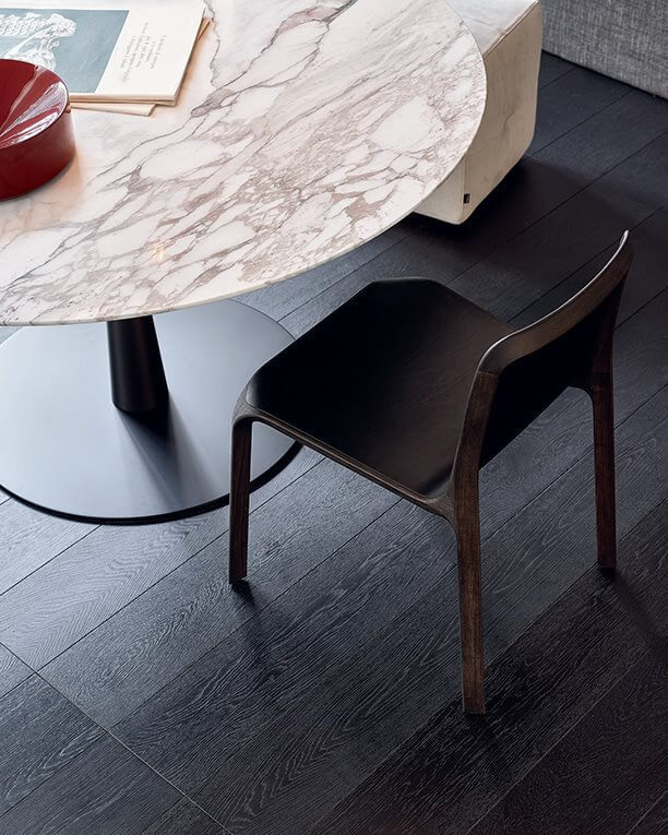 Стол Flute Carrara gloss 125 — Poliform, мрамор