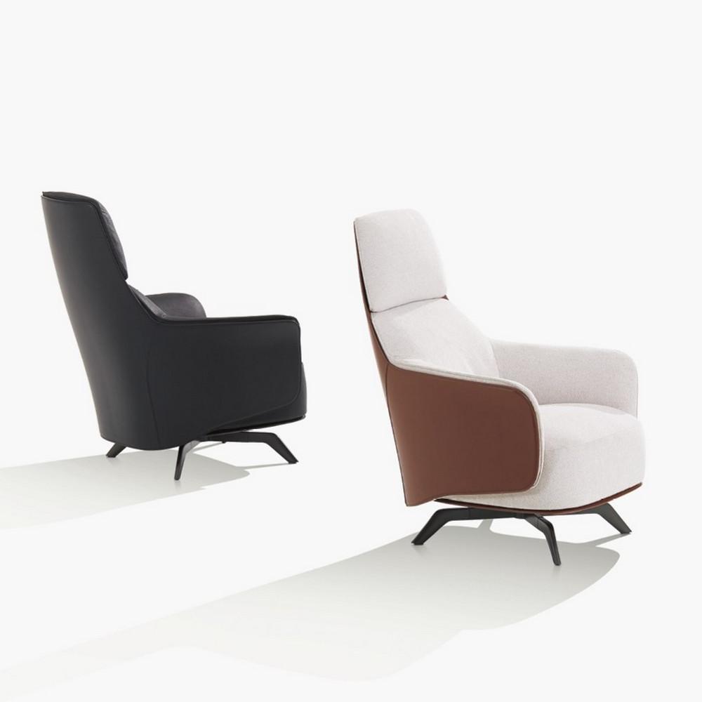 Кресло Kaori Lounge — Poliform, кожа, фото 2