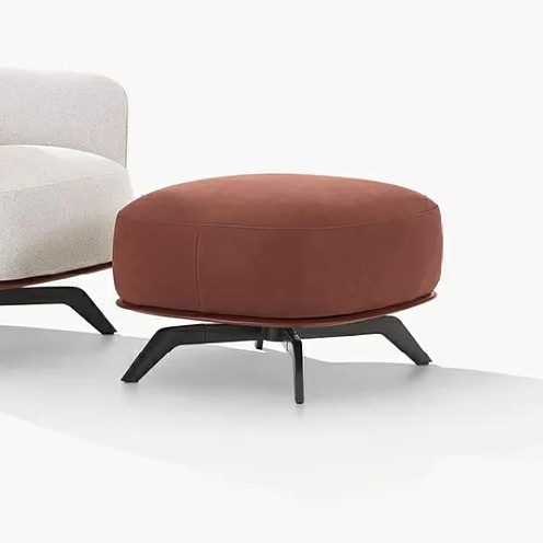 Пуф к креслу Kaori Lounge — Poliform, кожа, фото 2