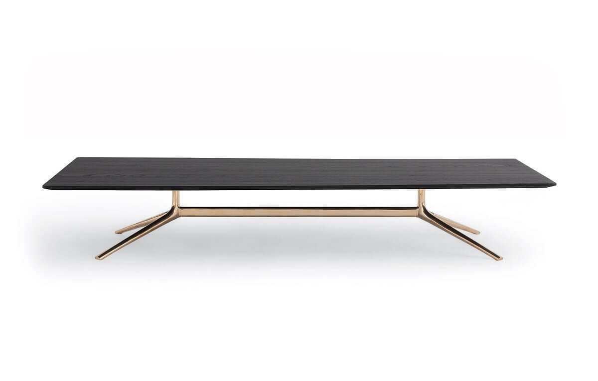 Журнальный столик Mondrian 140*70*29 Sahara Noir matt — Poliform, мрамор