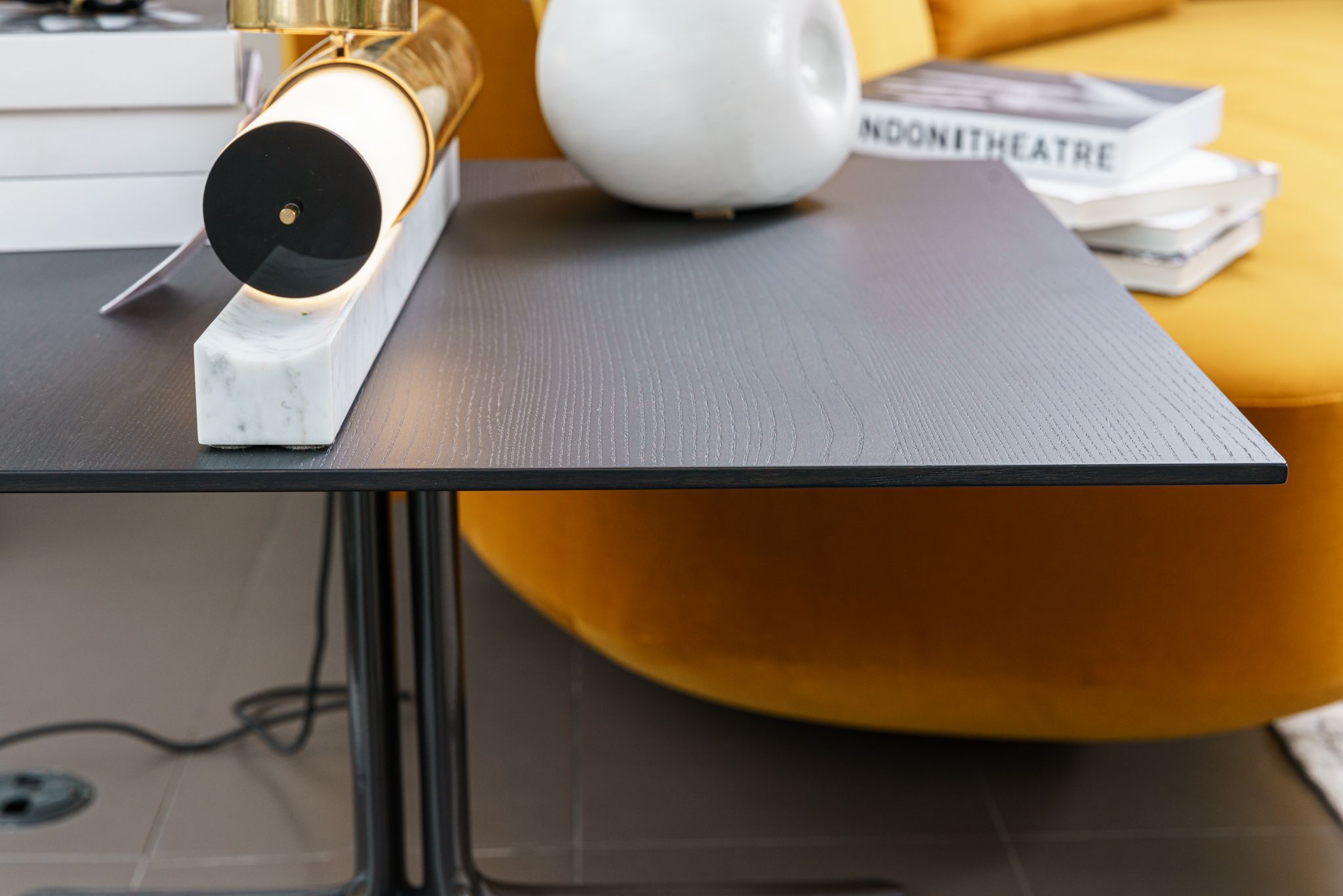 Журнальный столик Mondrian 70*70*48 brown nickel lucido — Poliform, мрамор