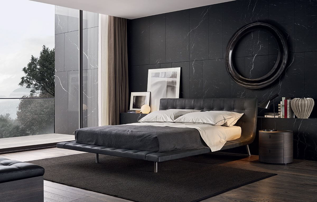 Кровать Onda — Poliform, кожа, фото 5
