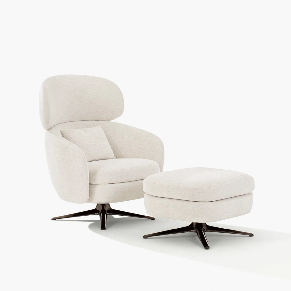 Кресло Orbis Lounge — Poliform, кожа
