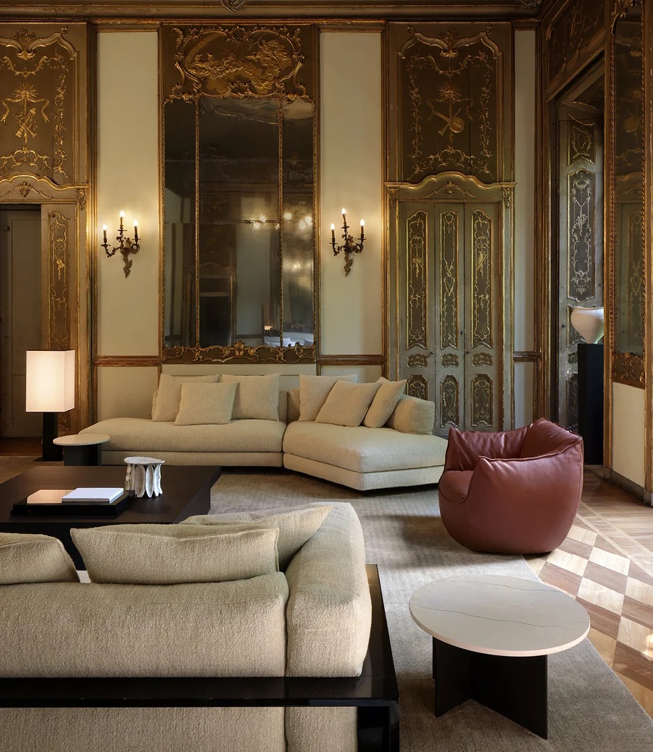 Каркас и наполнение: дерево. Современный дизайн Диван Savoy — Poliform, кожа, фото 6