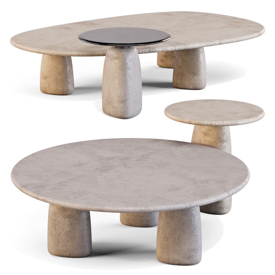 Уличный журнальный столик Strata 100 Crema — Poliform, металл