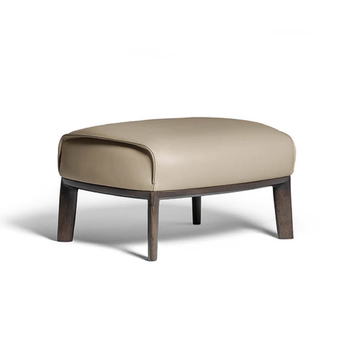 Банкетка Archibald Ottoman with Wood Base — Poltrona Frau, кожа
