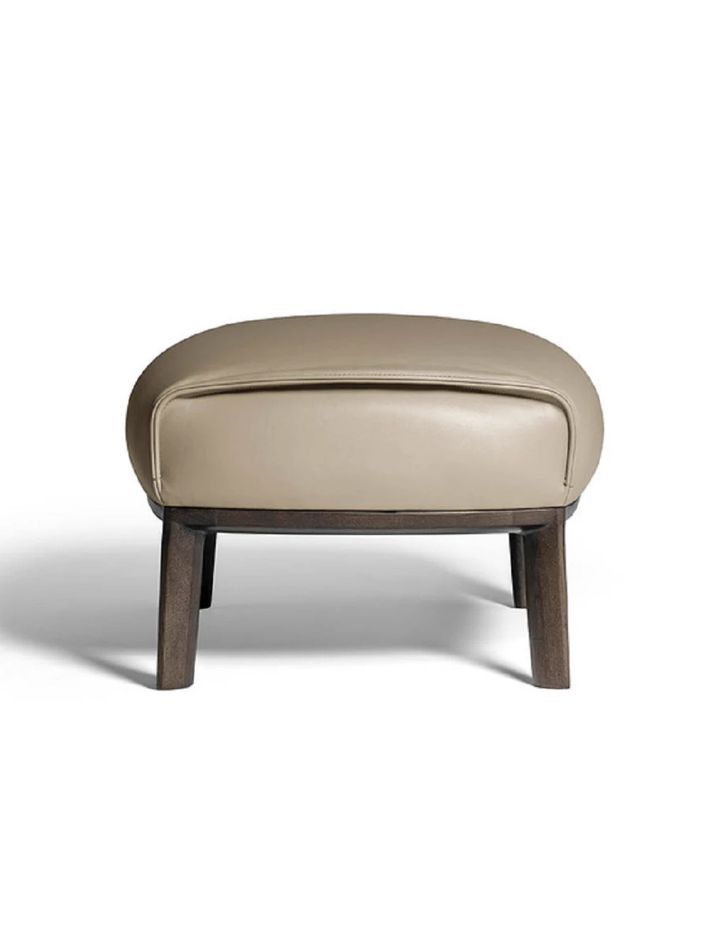 Банкетка Archibald Ottoman with Wood Base — Poltrona Frau, кожа, фото 2