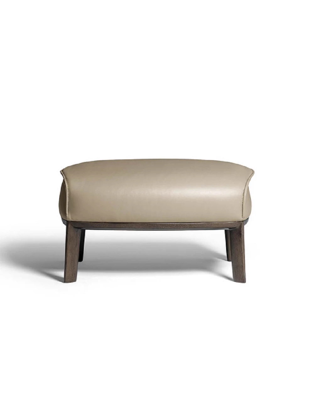 Банкетка Archibald Ottoman with Wood Base — Poltrona Frau, кожа, фото 3