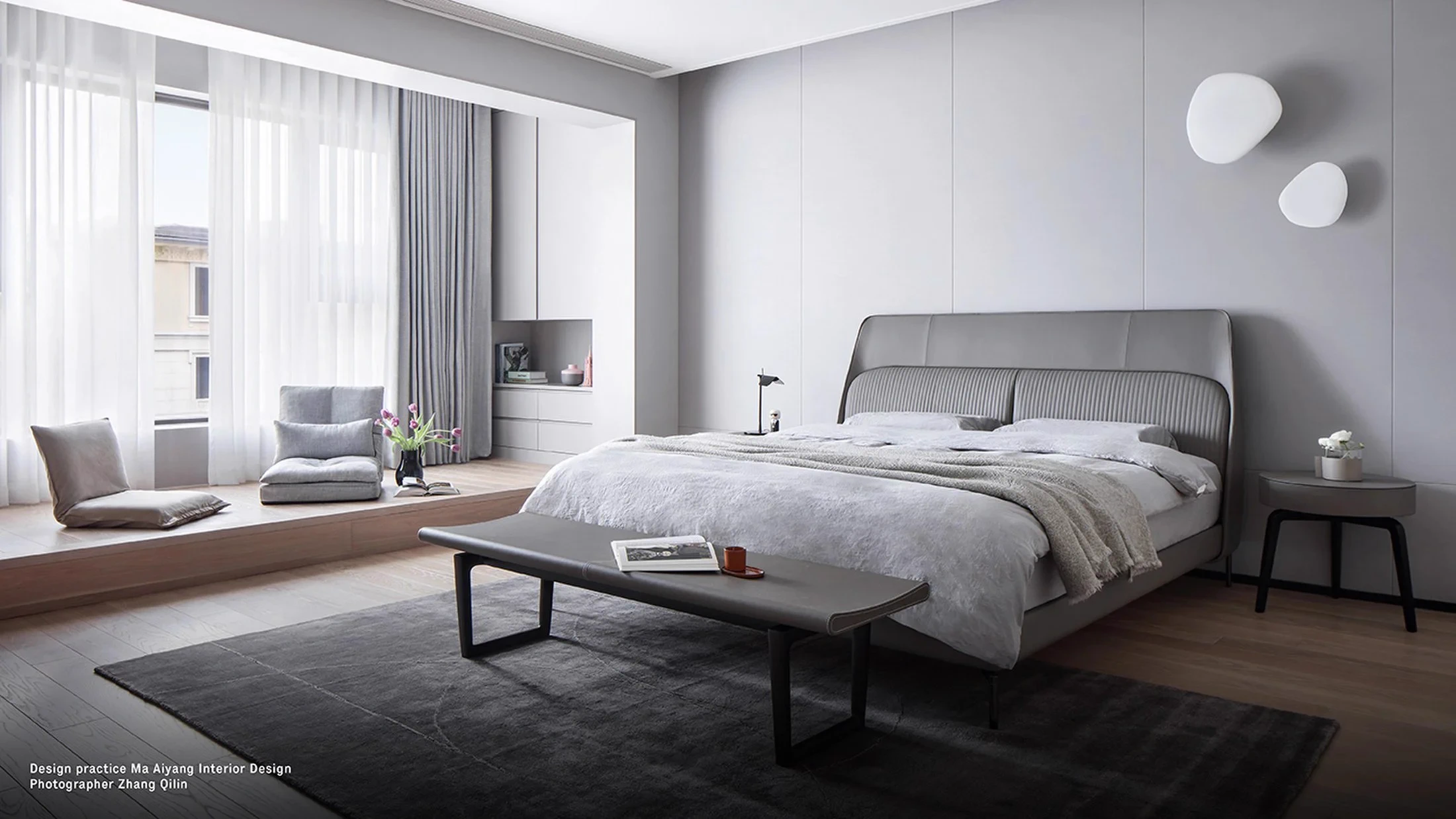 Каркас и наполнение: дерево. Классический стиль Кровать Coupe SC Chiffon/Kalahari Grey — Poltrona Frau, кожа, фото 4