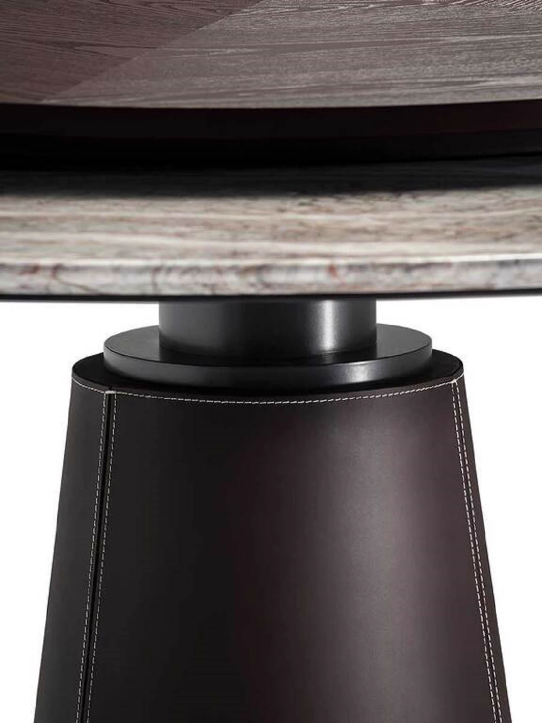 Каркас и наполнение: дерево. Современный дизайн Стол Mesa Due With Lazy Susan — Poltrona Frau, кожа, фото 3