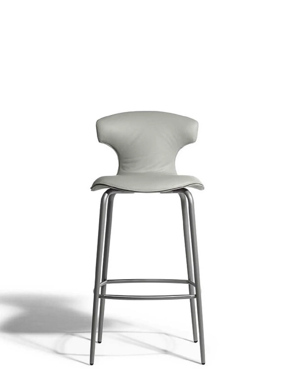 Каркас и наполнение: металл. Современный дизайн Барный стул Montera Mas Stool Metall Base — Poltrona Frau, кожа, фото 2