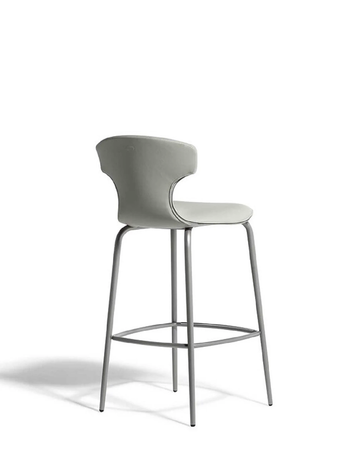 Каркас и наполнение: металл. Современный дизайн Барный стул Montera Mas Stool Metall Base — Poltrona Frau, кожа, фото 3