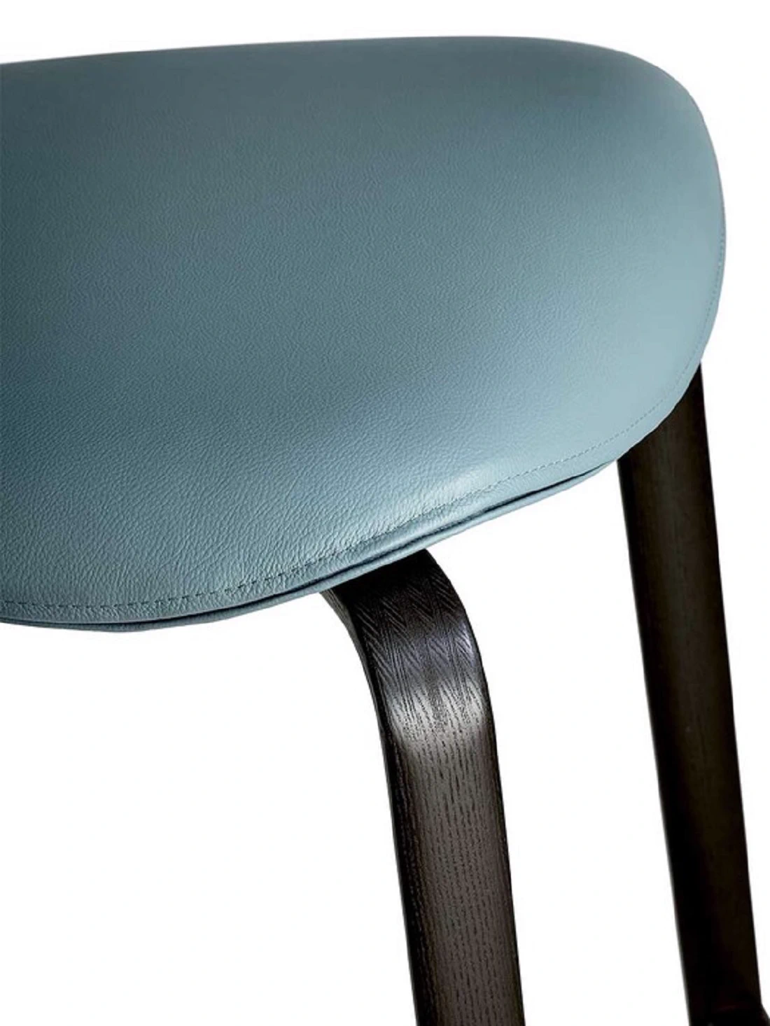 Барный стул Montera Mas Stool Wooden Base — Poltrona Frau, кожа, фото 4