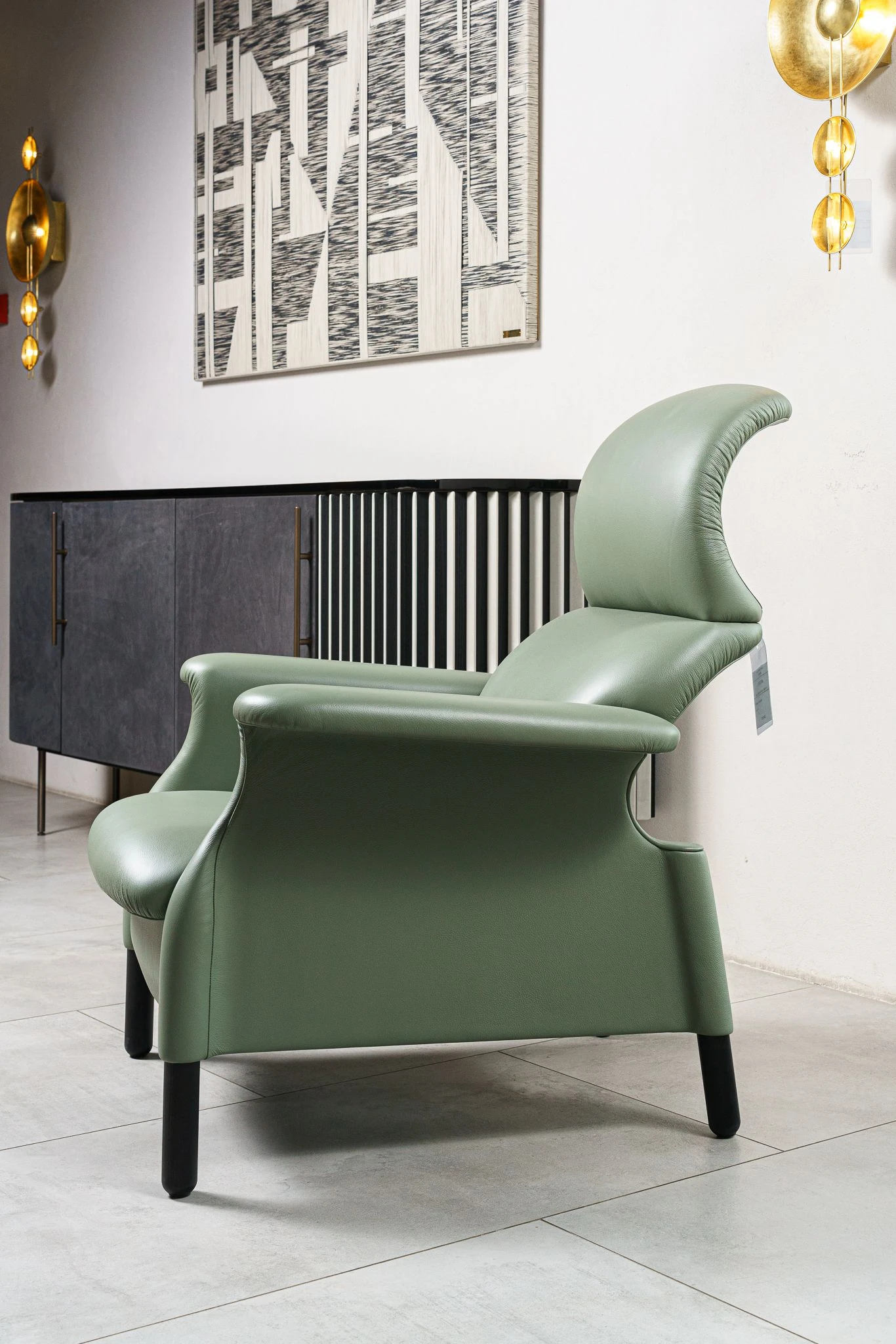 Кресло в коже Sanluca SC Celadon — Poltrona Frau, кожа, фото 2