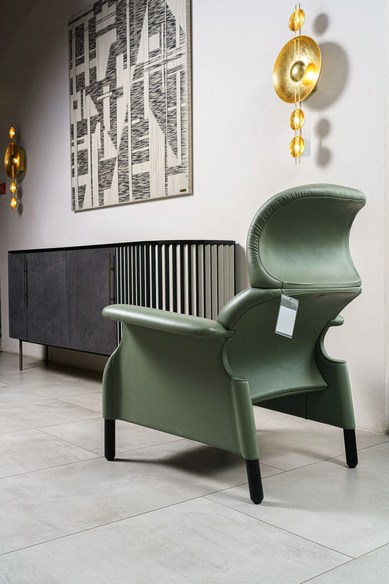 Кресло в коже Sanluca SC Celadon — Poltrona Frau, кожа, фото 3