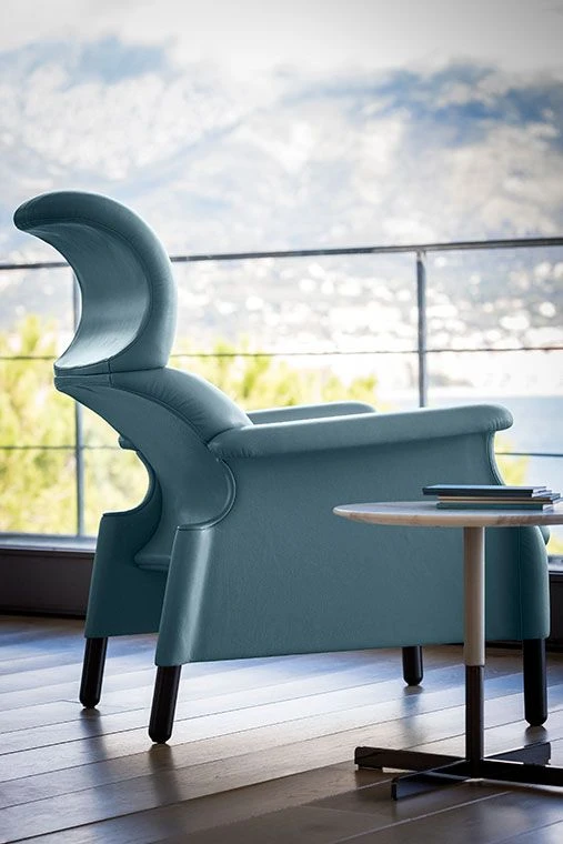 Кресло Sanluca Steel Blue — Poltrona Frau, кожа, фото 3