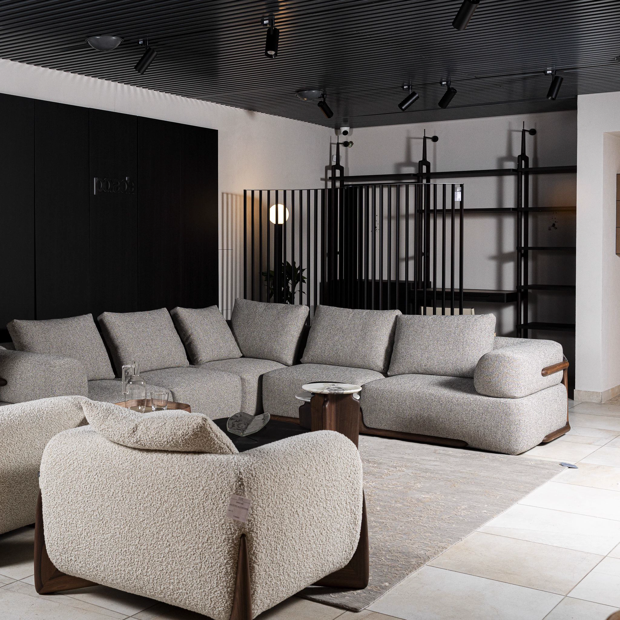 Диван Klem Twist 000/Canaletto walnut — Porada, кожа, фото 3