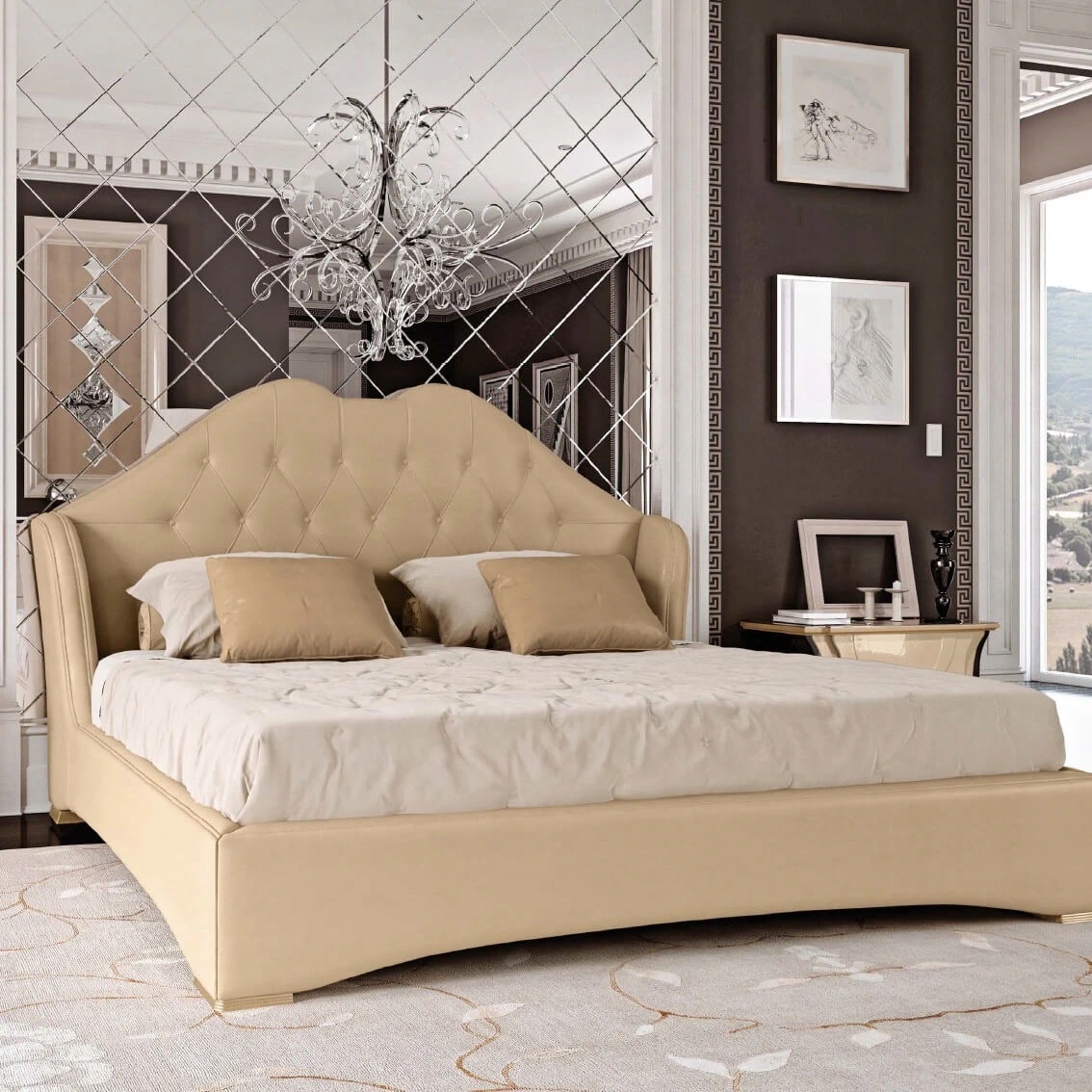 Кровать L94-200PR — Pregno, кожа