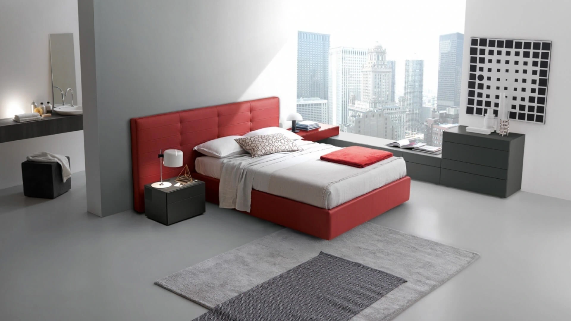 Современный дизайн Необычная кровать Wing System Tall — Presotto, фото 5