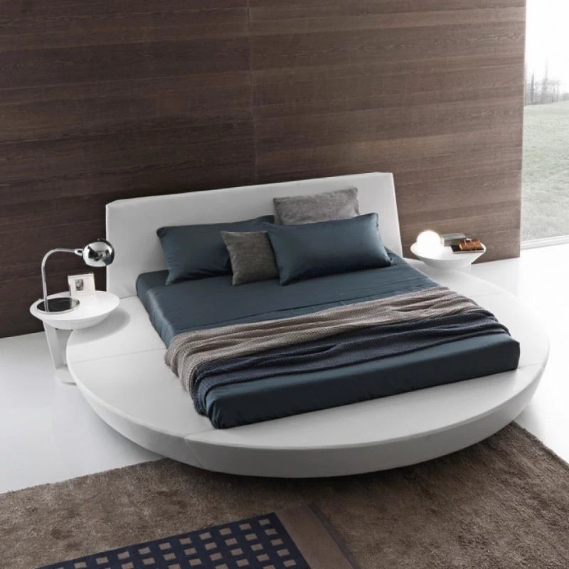 Круглая кровать Zero — Presotto, кожа, фото 2