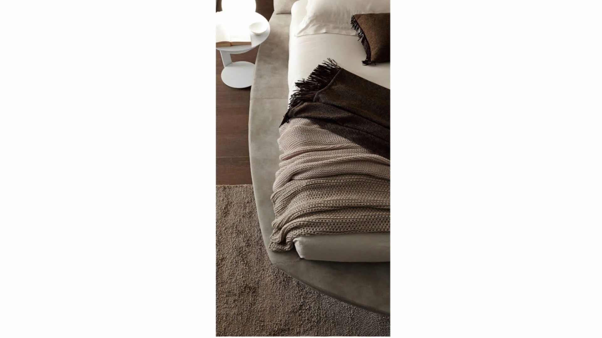 Круглая кровать Zero — Presotto, кожа, фото 6