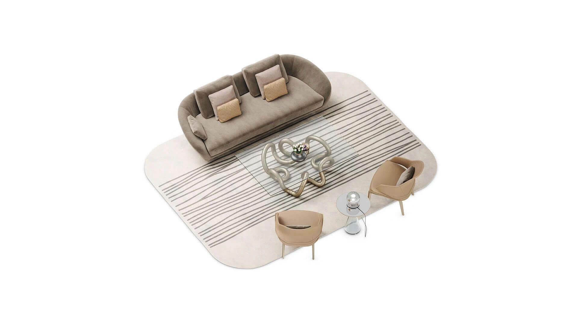 Каркас и наполнение: дерево, металл. Стиль ар-деко Диван Segno Sofa — Reflex Angelo, кожа, фото 2