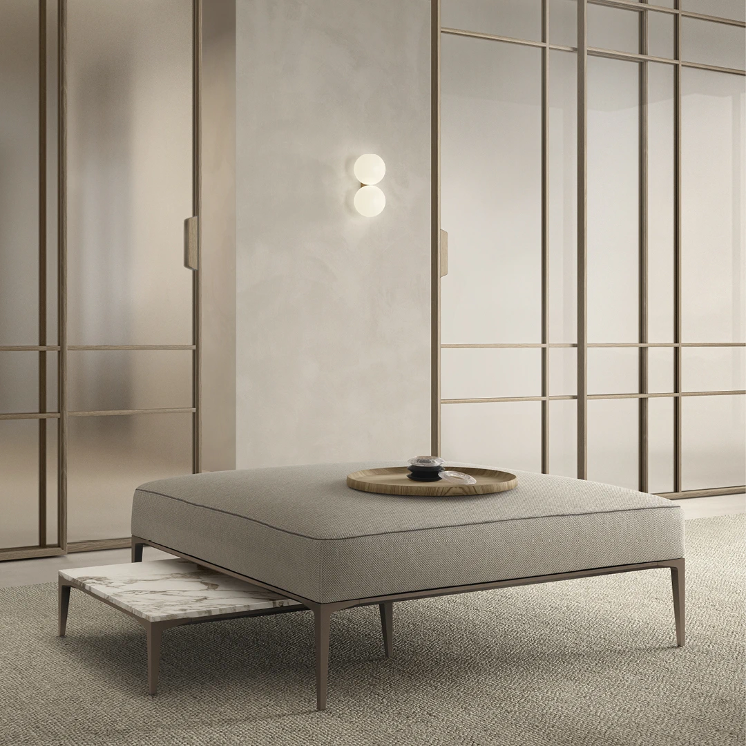 Банкетка Tray Pouf — Rimadesio, ткань