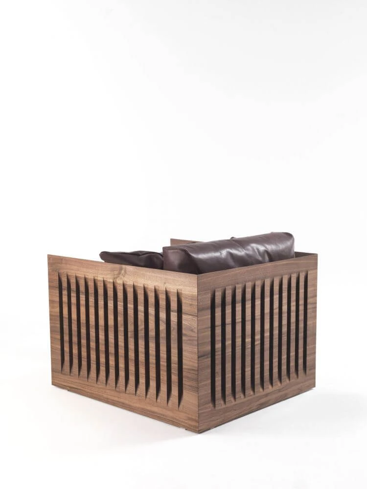 Кресло Soft Wood — Riva 1920, кожа, фото 2