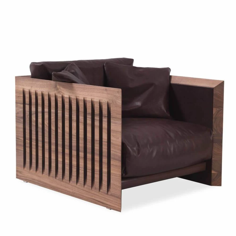 Кресло Soft Wood — Riva 1920, кожа
