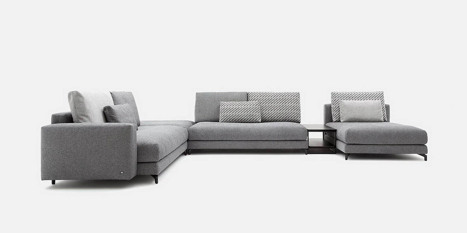 Диван угловой Nuvola Black white patterned — Rolf-benz, текстиль, фото 2