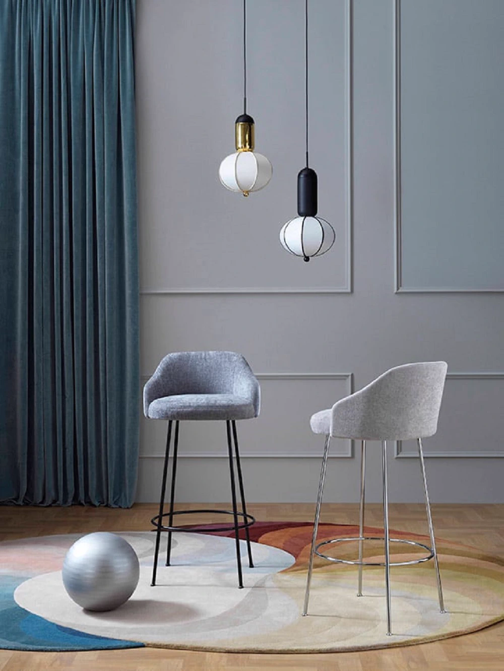 Барный стул Isabelle Stool — Saba, кожа, фото 2
