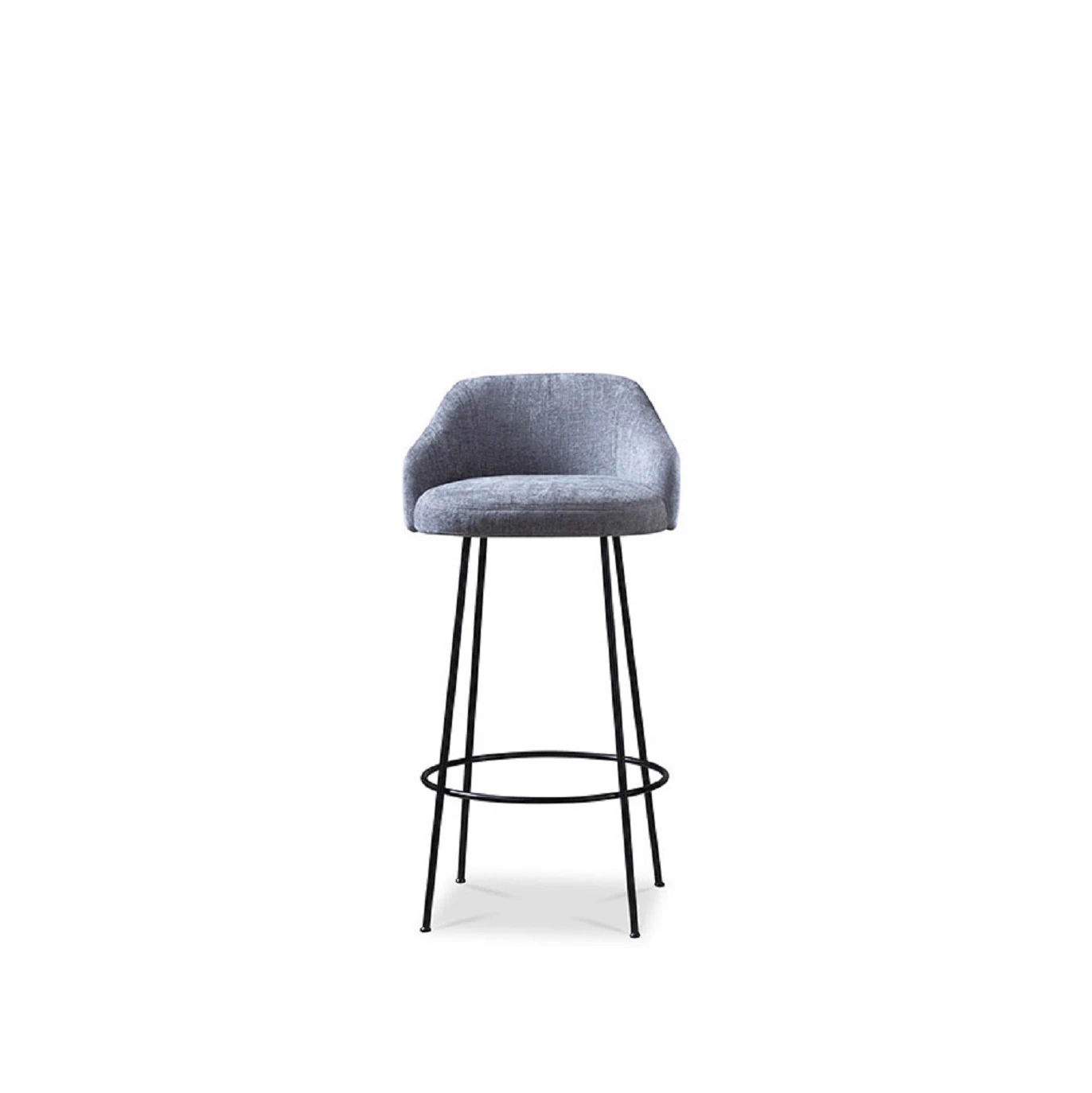Каркас и наполнение: металл. Современный дизайн Барный стул Isabelle Stool — Saba, кожа