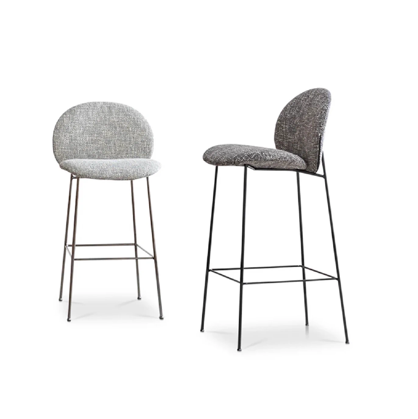 Каркас и наполнение: металл. Современный дизайн Барный стул Ola Stool — Saba, кожа