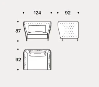 Кресло Quilt — Saba, текстиль, фото 4