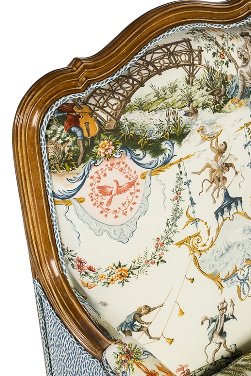Каркас и наполнение: дерево. Классический стиль Кресло Art.8218 — Salda, ткань, фото 2