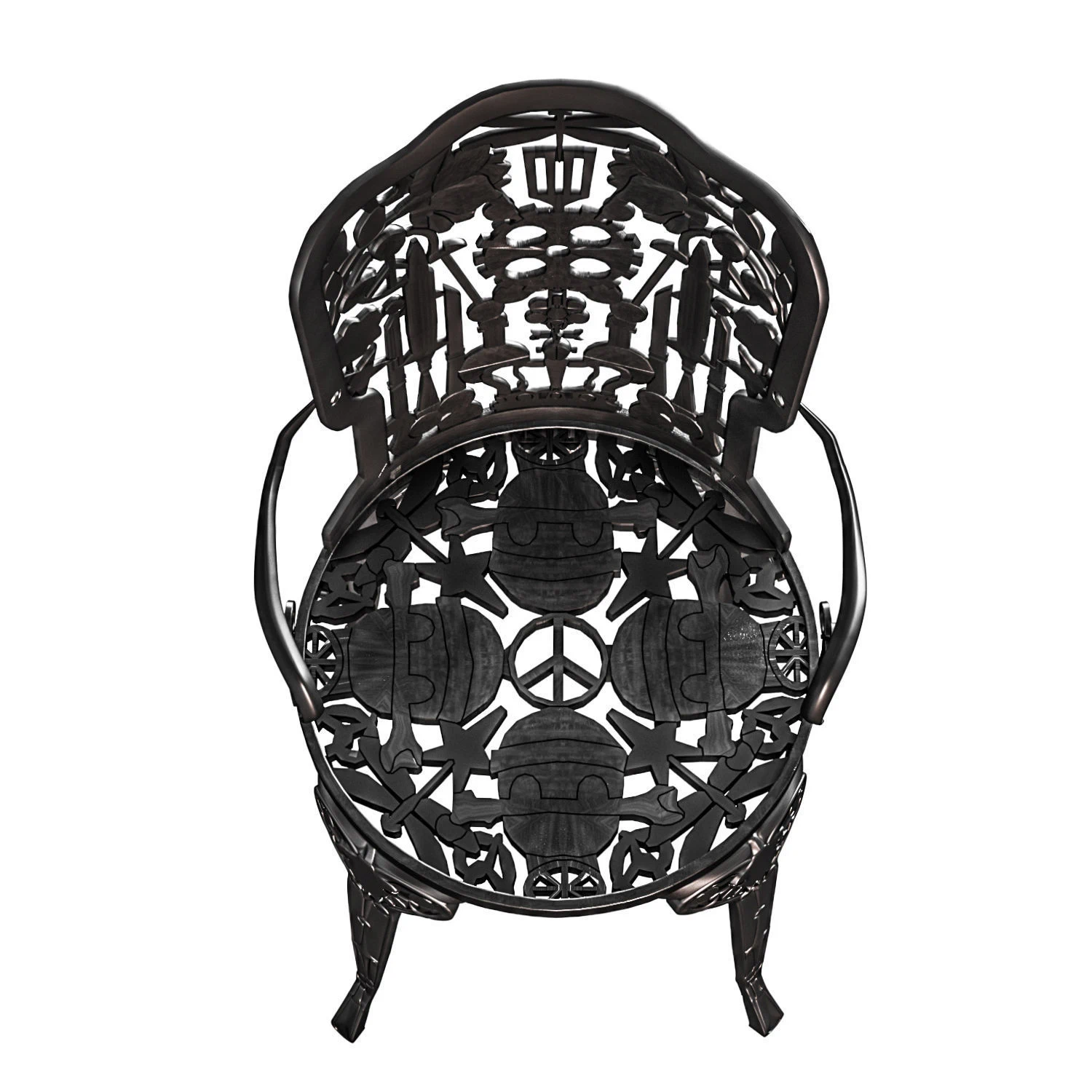 Стул ALUMINIUM ARMCHAIR – BLACK — Seletti, фото 2