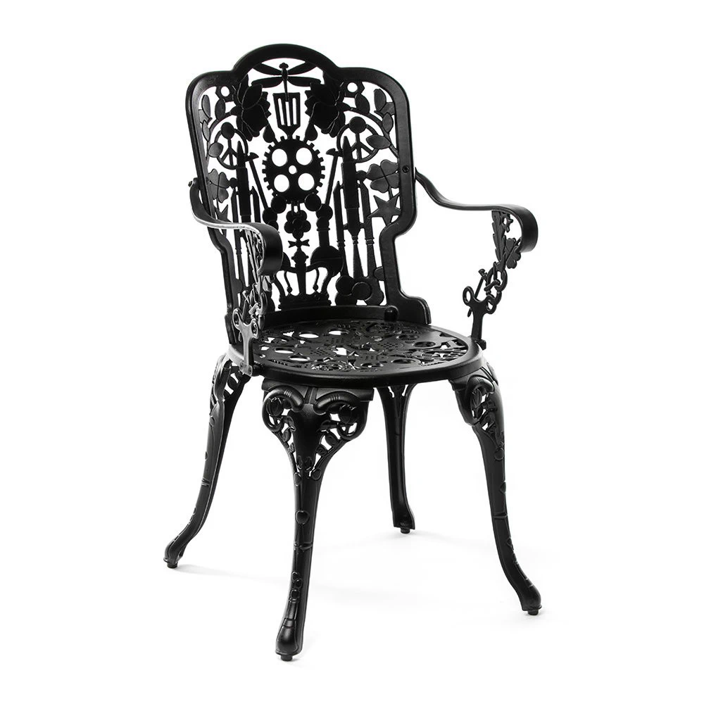 Современный дизайн Стул ALUMINIUM ARMCHAIR – BLACK — Seletti