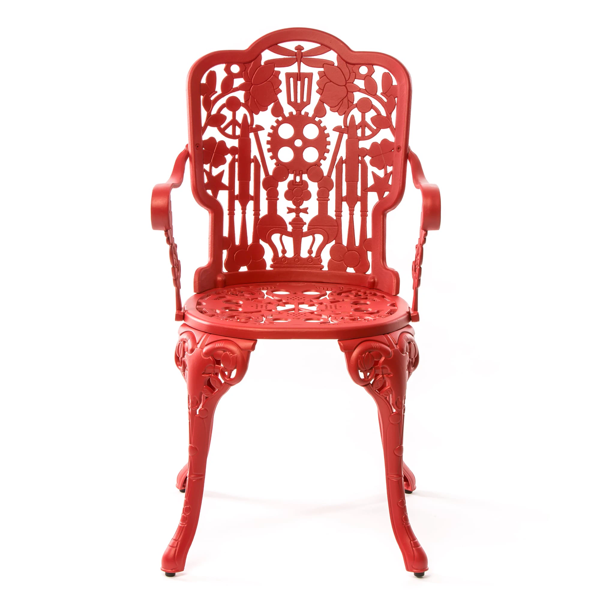 Современный дизайн Стул ALUMINIUM ARMCHAIR – RED — Seletti
