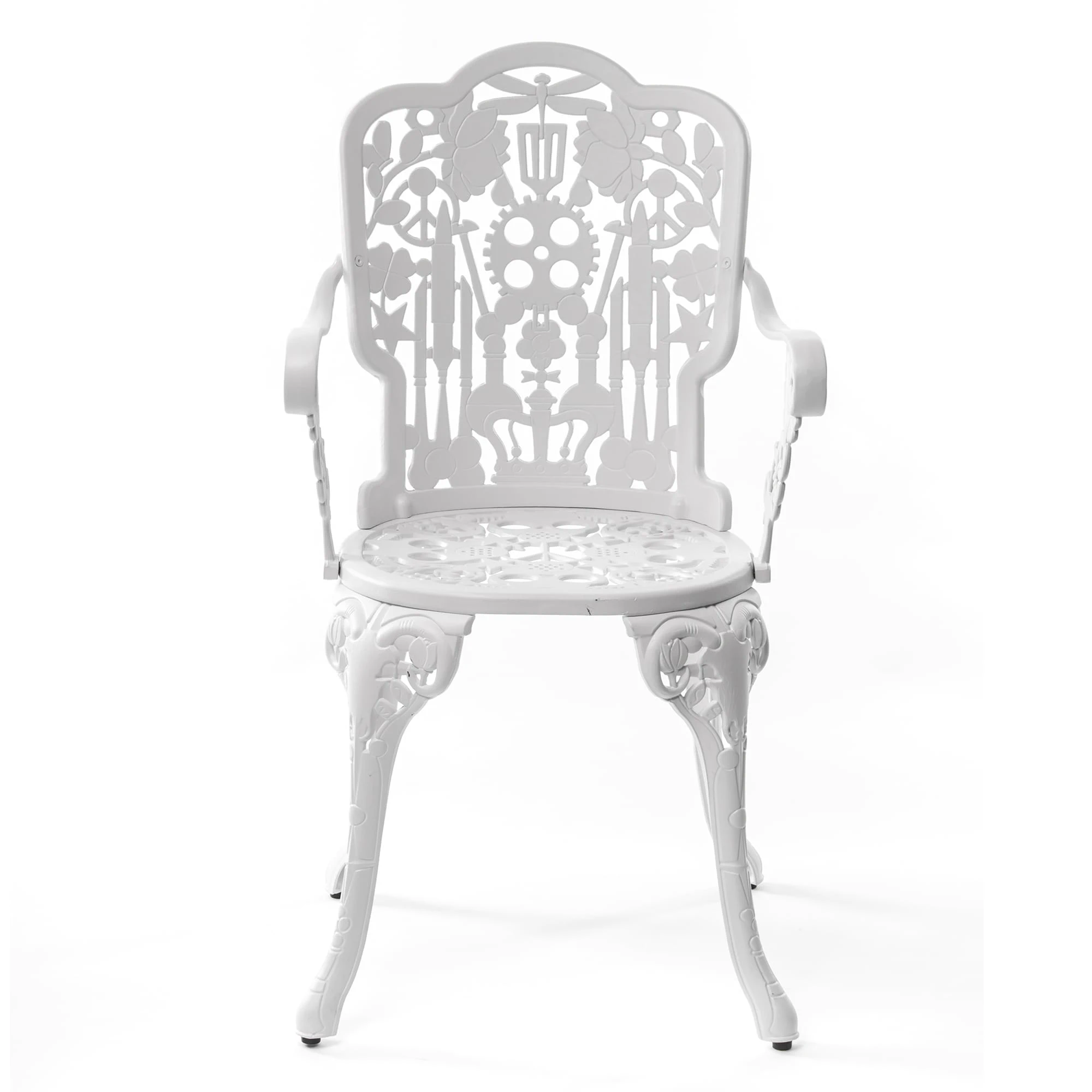 Современный дизайн Стул ALUMINIUM ARMCHAIR – WHITE — Seletti