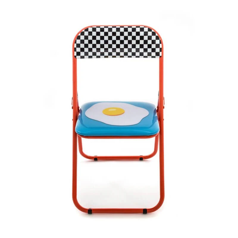 Каркас и наполнение: металл. Современный дизайн Стул Egg — Seletti, металл