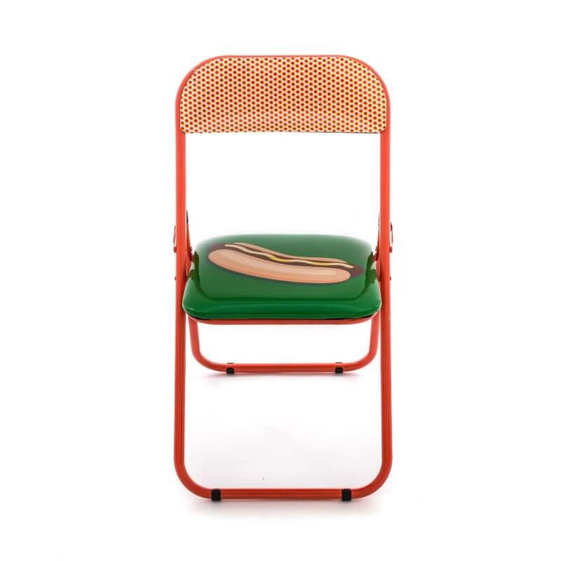 Каркас и наполнение: металл. Современный дизайн Стул Hot Dog — Seletti, металл