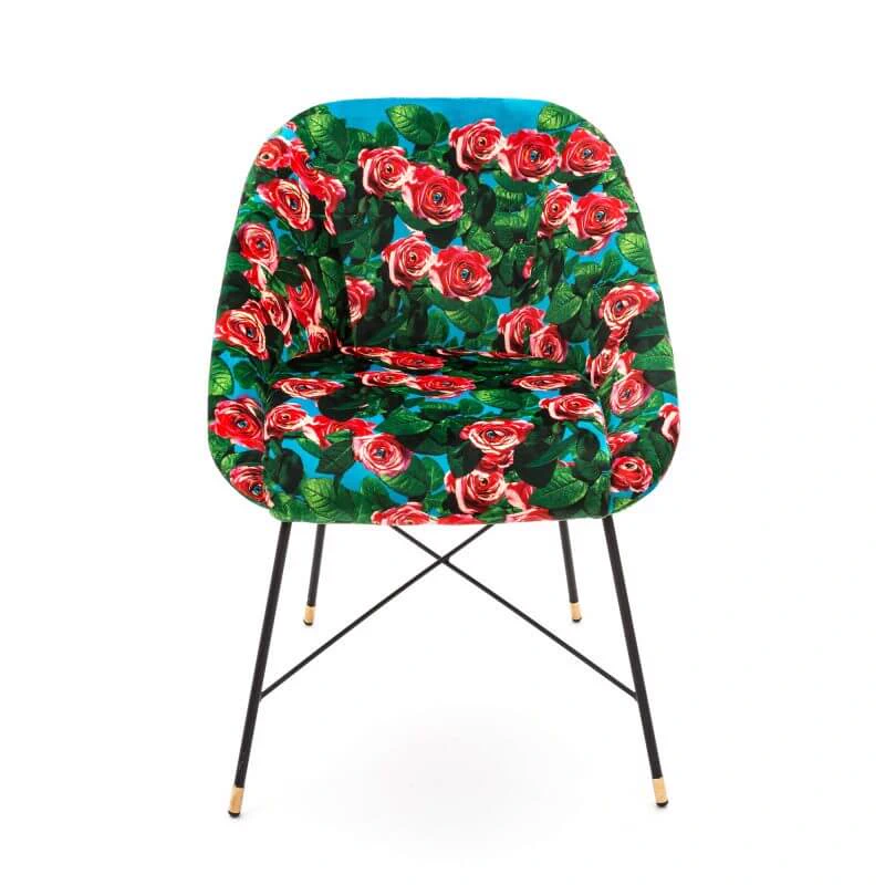 Каркас и наполнение: дерево, металл. Современный дизайн Стул Roses — Seletti, ткань