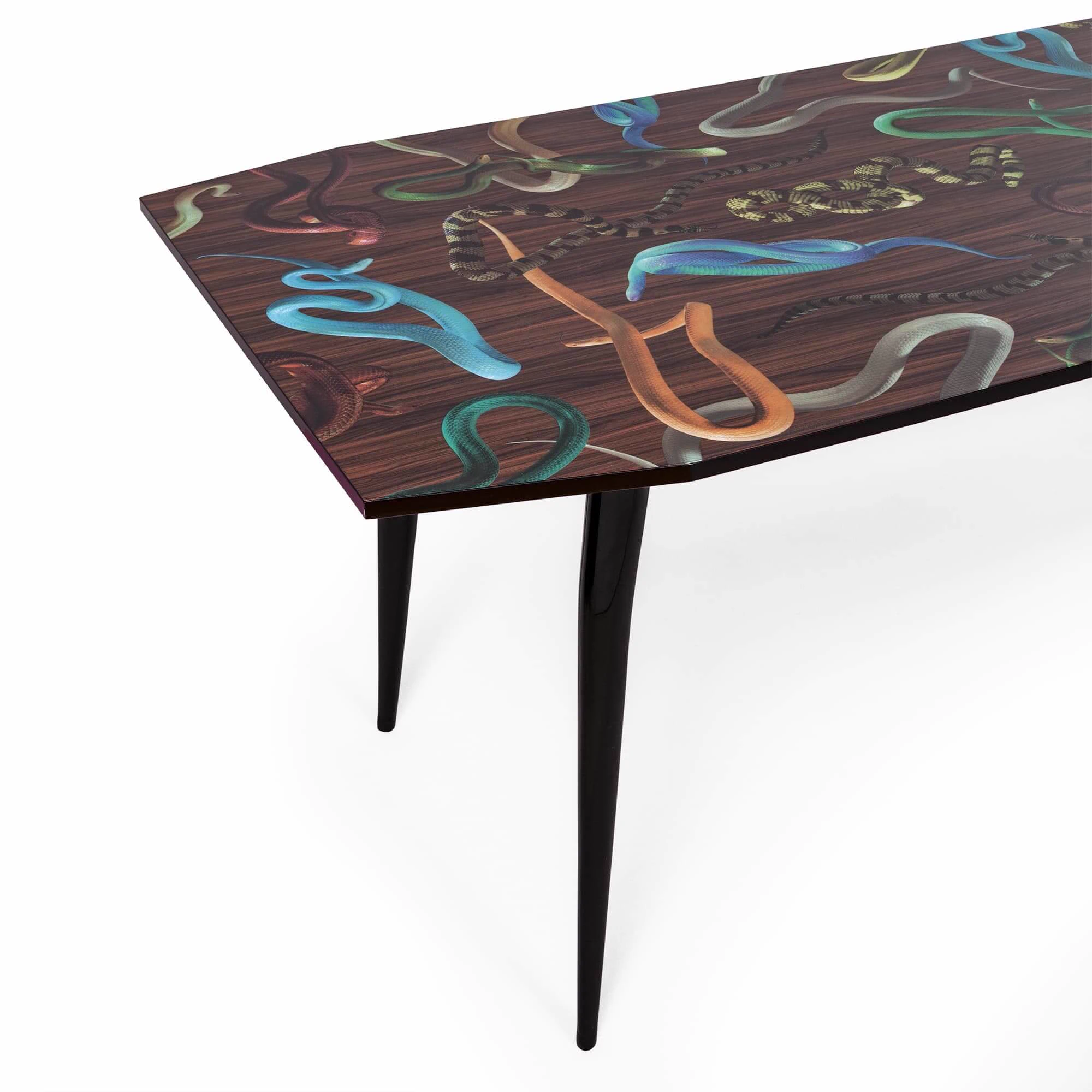 Каркас и наполнение: дерево, металл, МДФ. Современный дизайн Стол Snakes On Wood — Seletti, дерево, фото 2