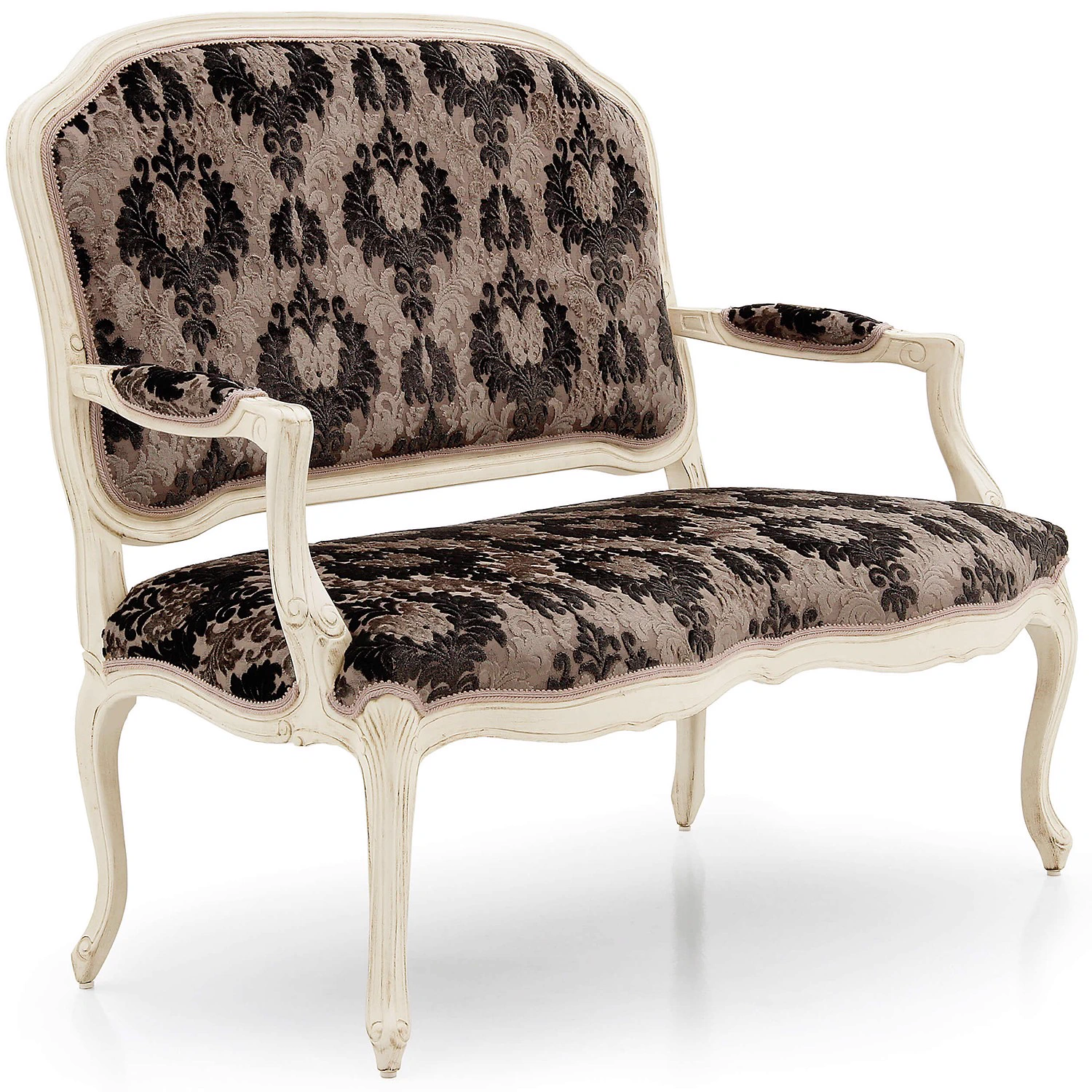 Каркас и наполнение: дерево, ППУ. Классический стиль Диван Teseo — Seven Sedie, кожа