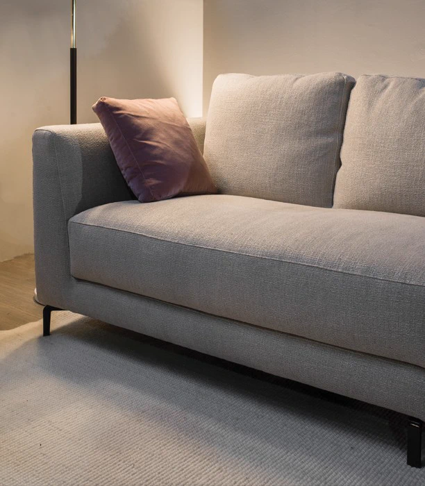 Каркас и наполнение: дерево, ППУ. Стиль ар-деко Диван Nolita — Swan Italia, кожа, фото 3