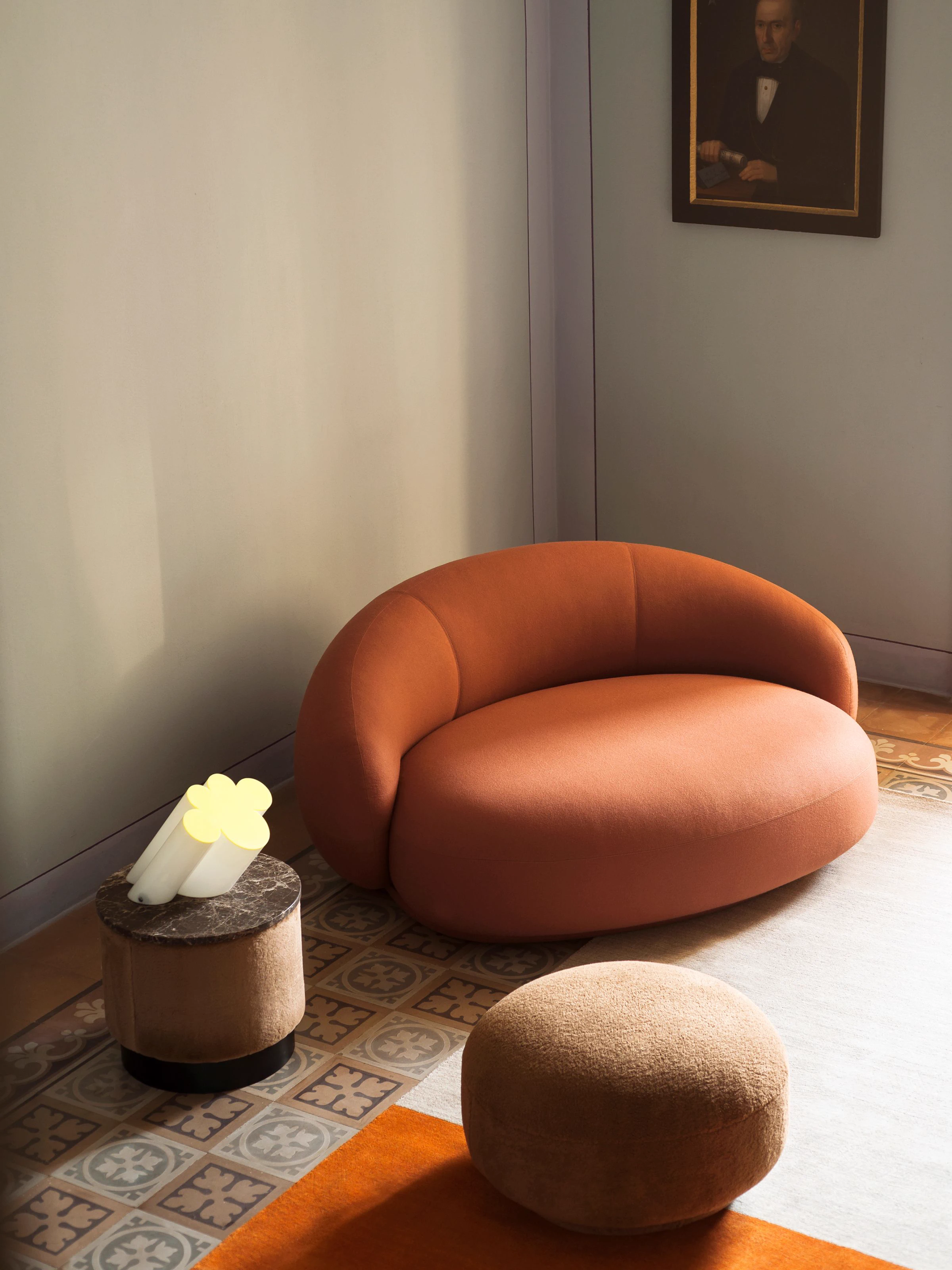Современный дизайн Пуф Julep Ottoman — Tacchini, кожа, фото 3