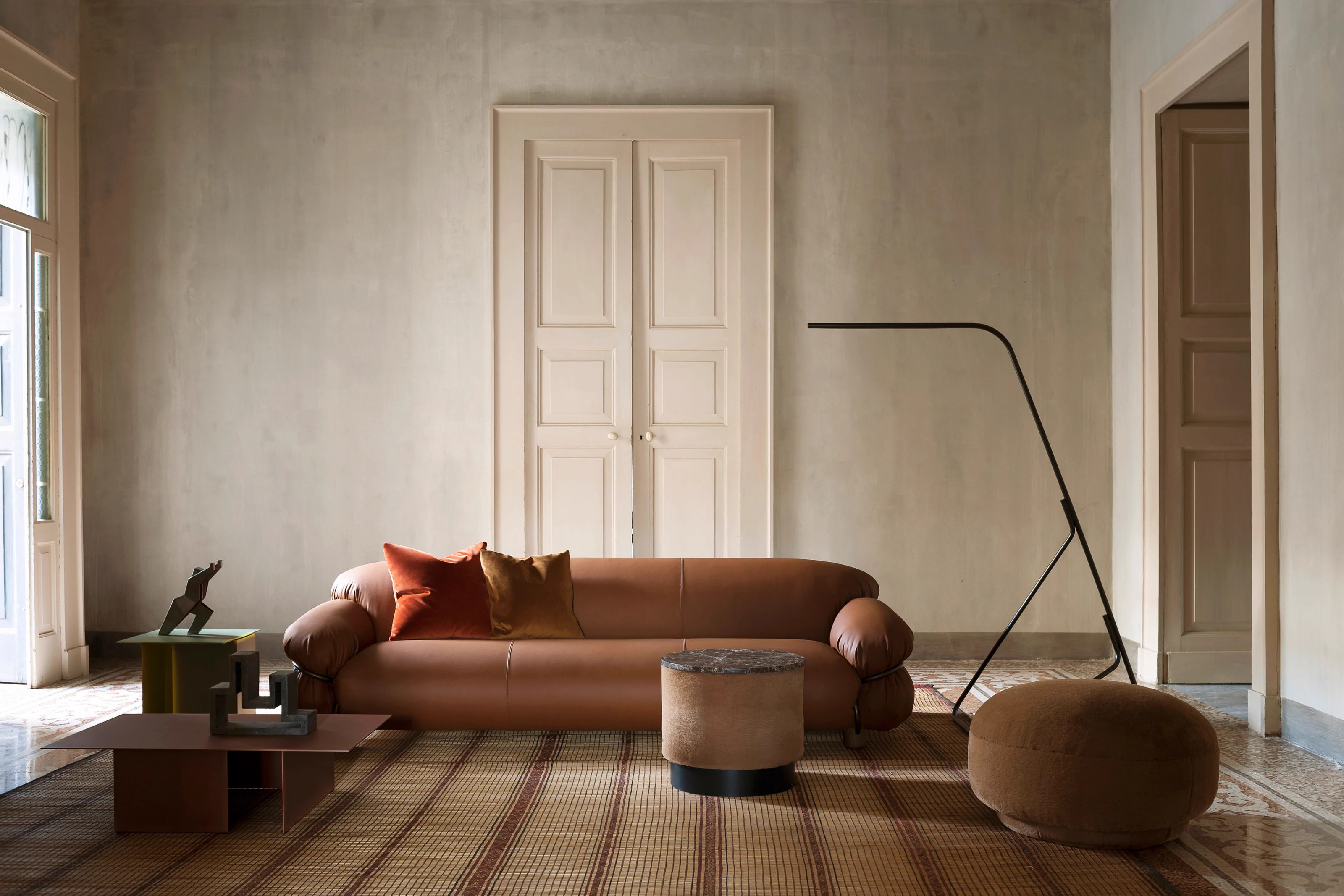 Современный дизайн Пуф Julep Ottoman — Tacchini, кожа, фото 4