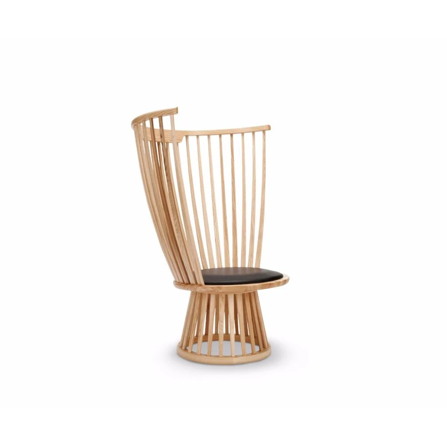 Кресло Fan Chair — Tom Dixon, кожа, фото 2